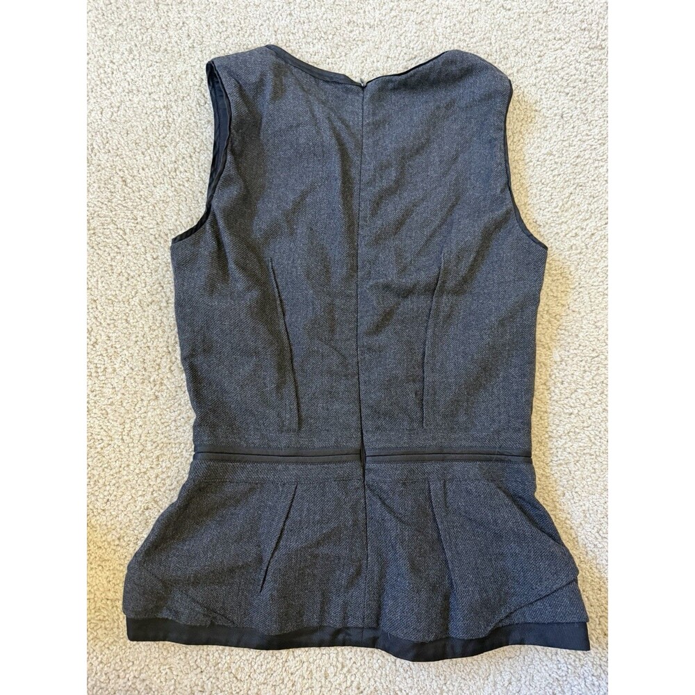 Prada Virgin Wool Peplum Top Size 38/ US 2 Grey Women’s - Picture 5 of 6